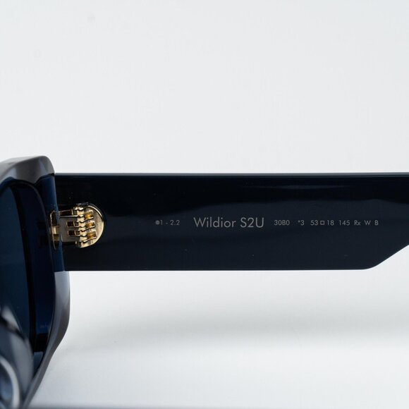 Dior WILDIOR S2U Women Sunglasses Translucent Blue Rectangle 30B0 NEW AUTHENTIC - Picture 6 of 14